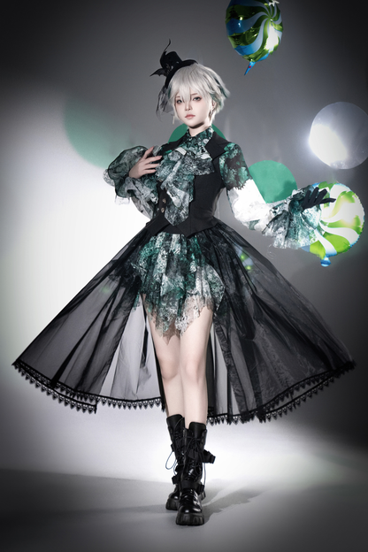 【12月10日予約締切】Bloodstainedプリントポイントテッドカラーシャツ