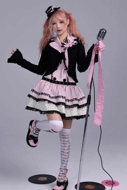 アーシーストライプドパフォーマンスドレス