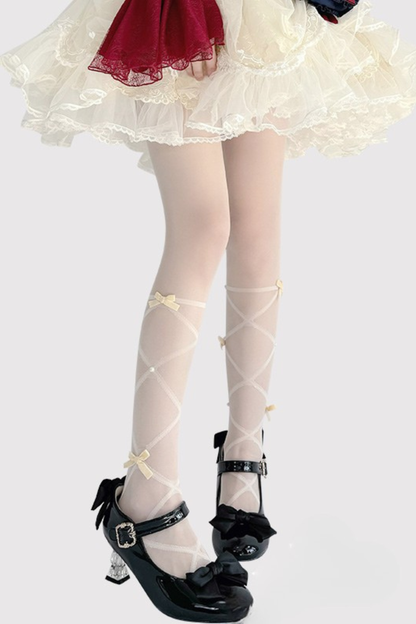 リボンピュアパールシアータイツ