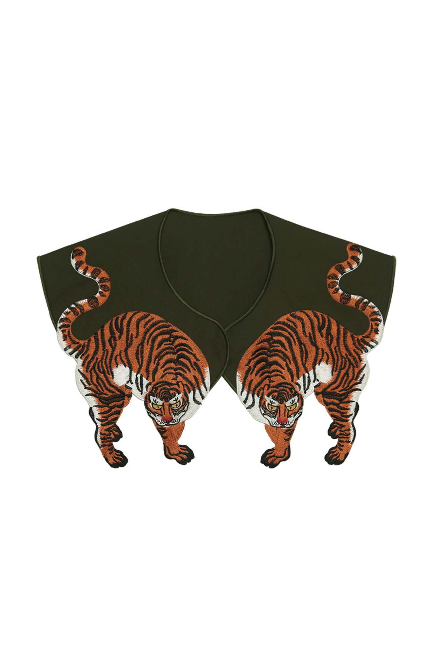 tiger faux collar
