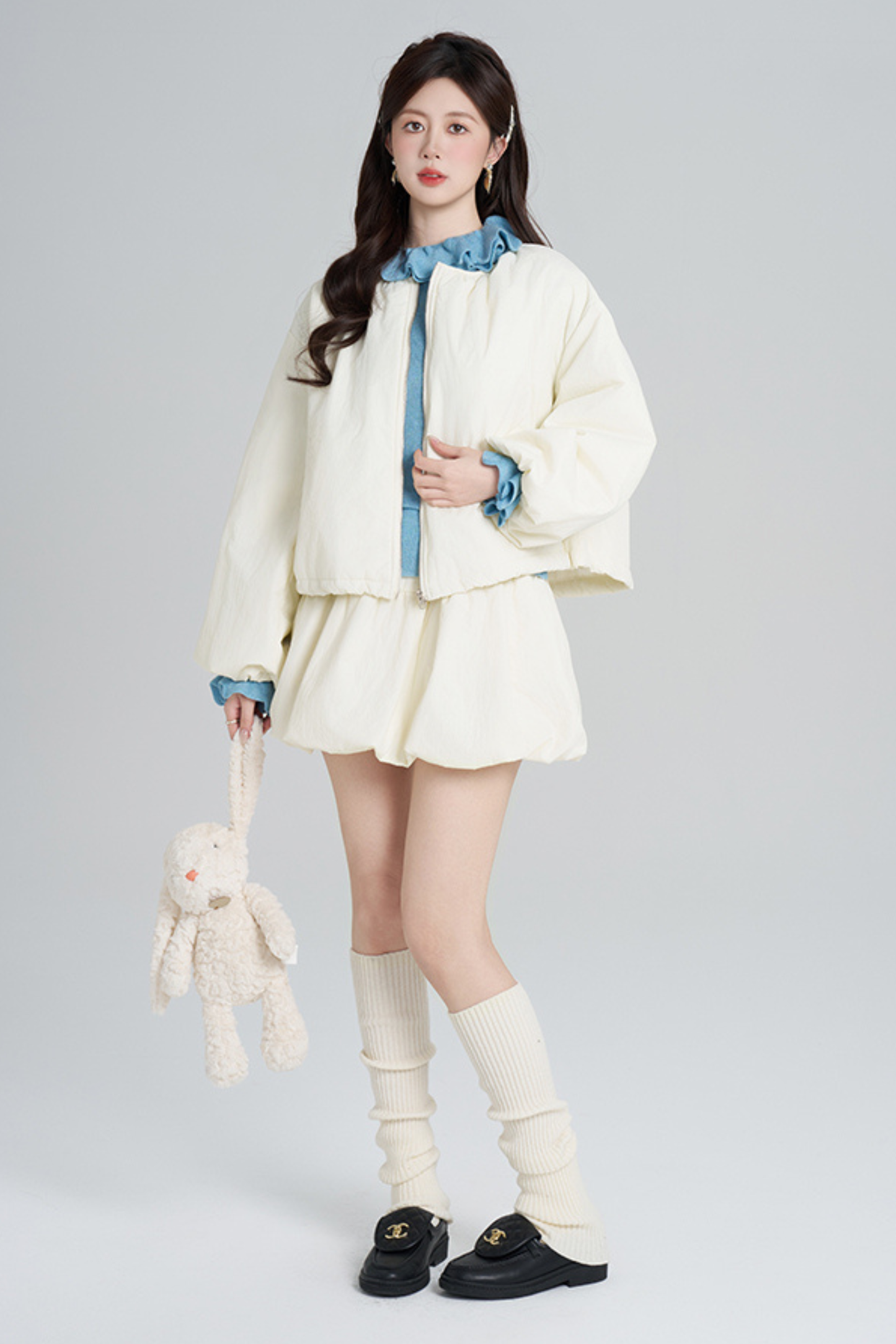 マカロンジップアウター+スカート