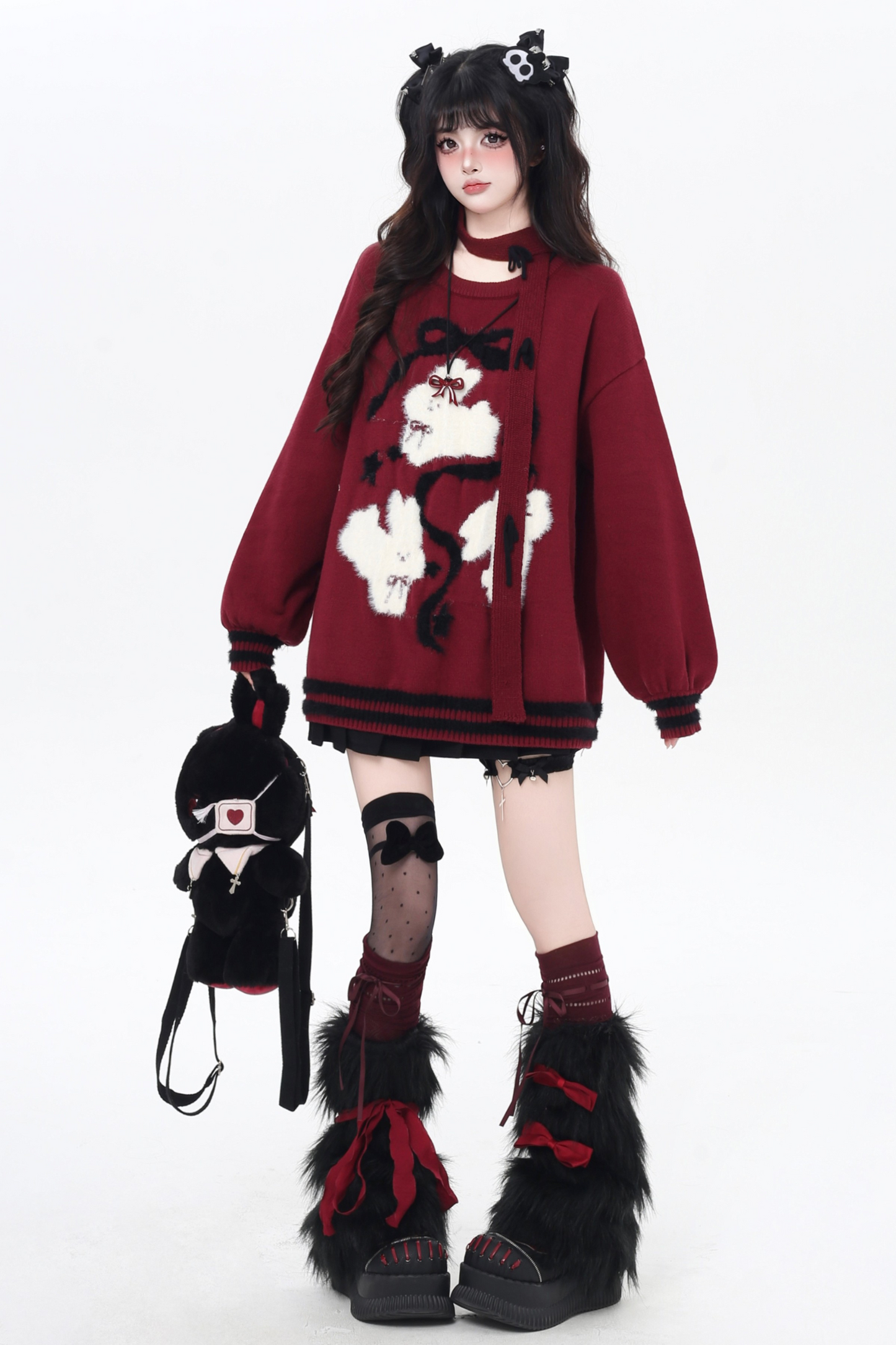 ラビットクルーネックプルオーバーニット