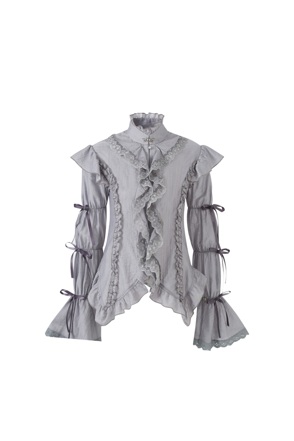 Elegant Chinese shirt + jacket + long skirt