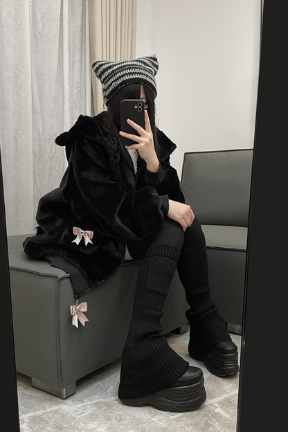 猫耳ぬいぐるみフードジャケット