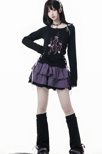 Academy Purple Hooded Sweatshirt + Top + Skirt + Pants + Leg Covers