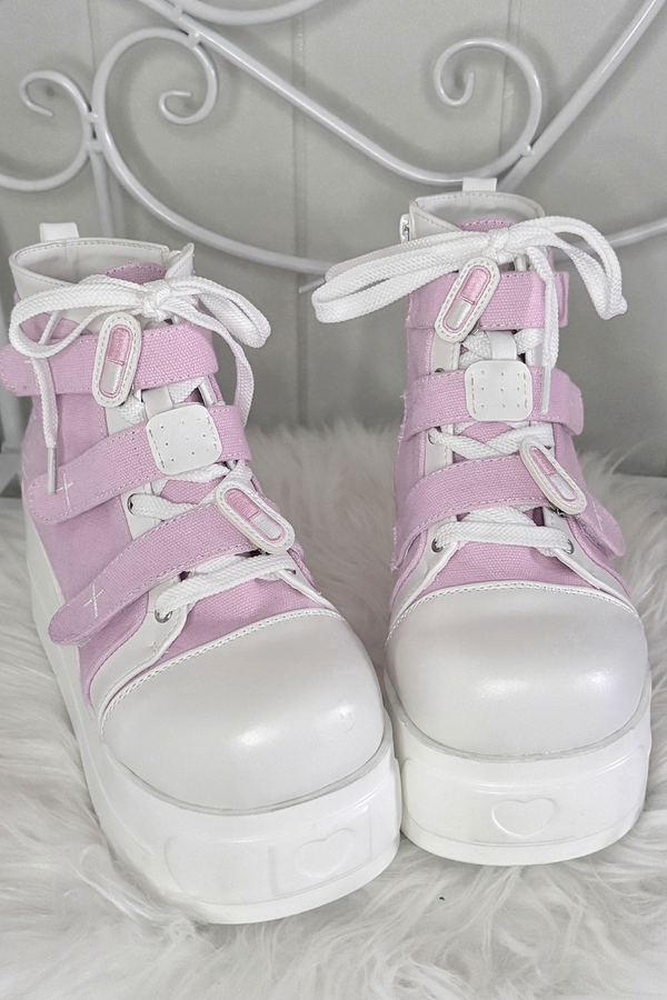 【予約商品】サブカルラウンドトゥキャンバスシューズ