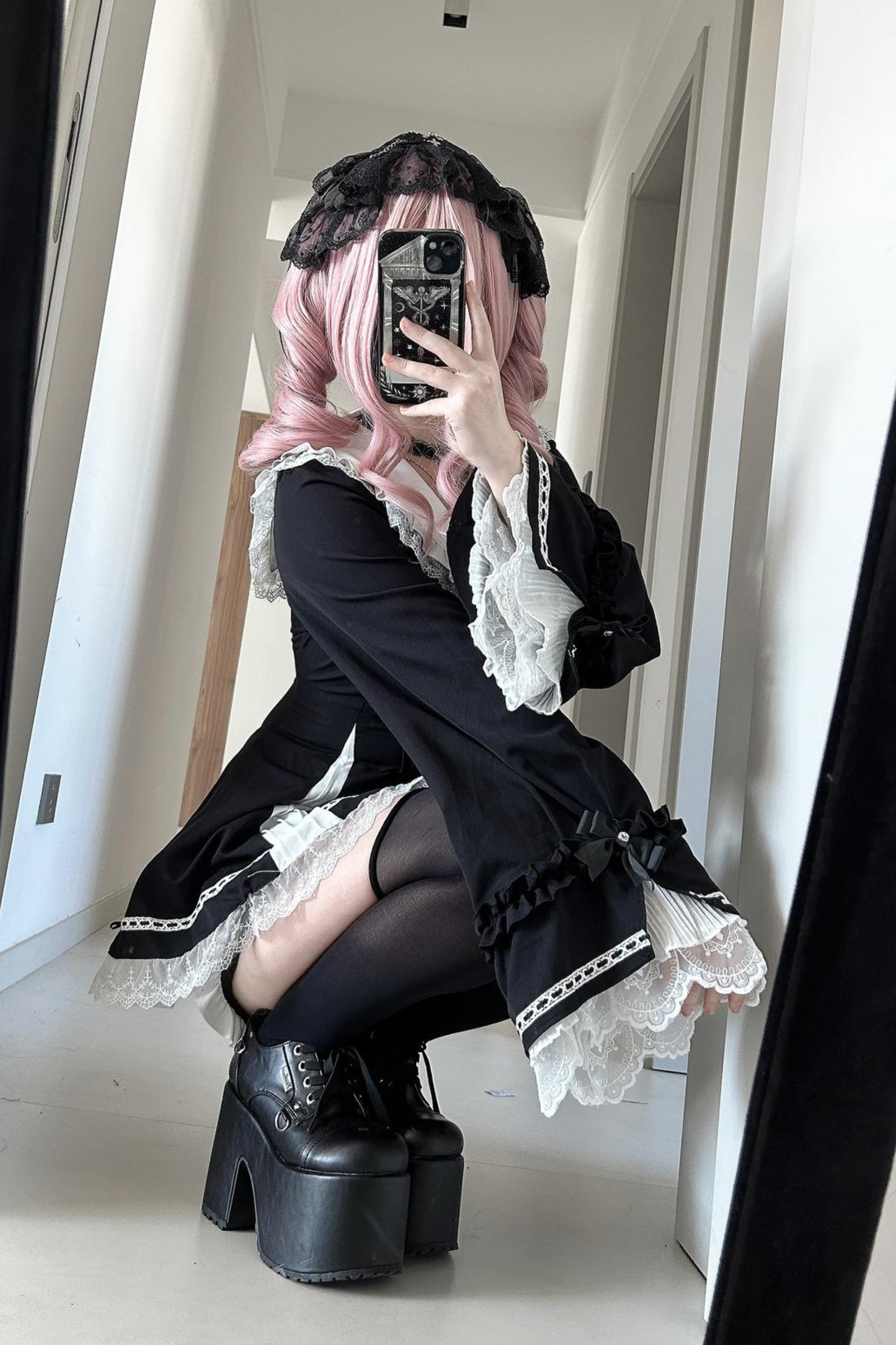 レース地雷トップス+パンツ