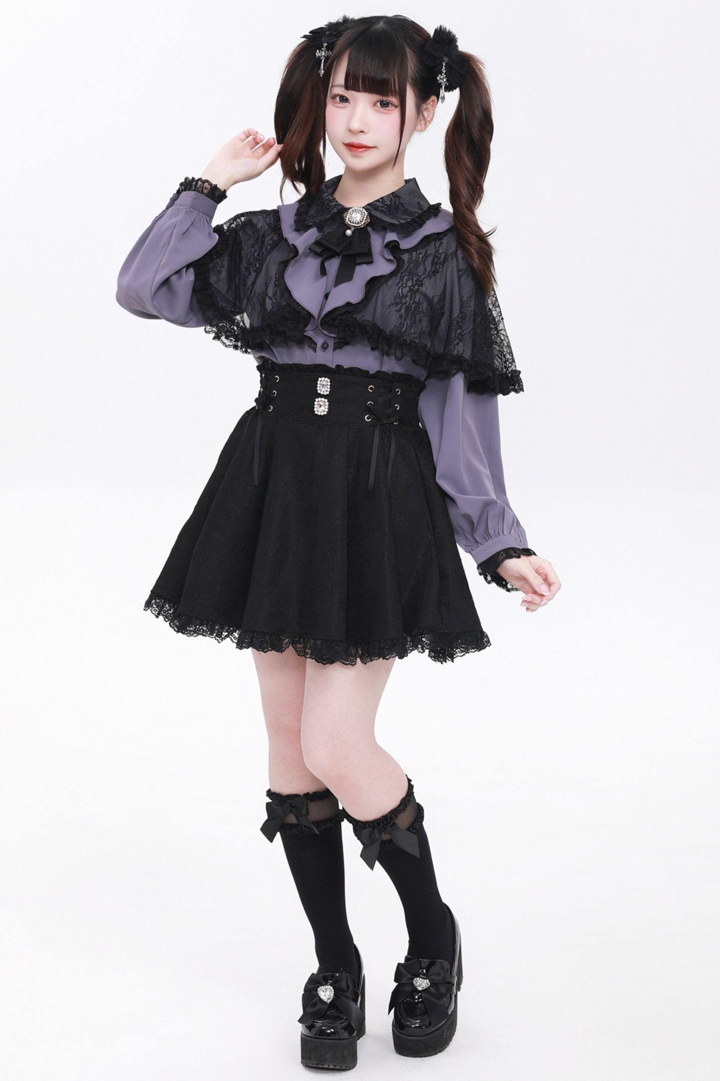 Stone Buckle Straps Skirt