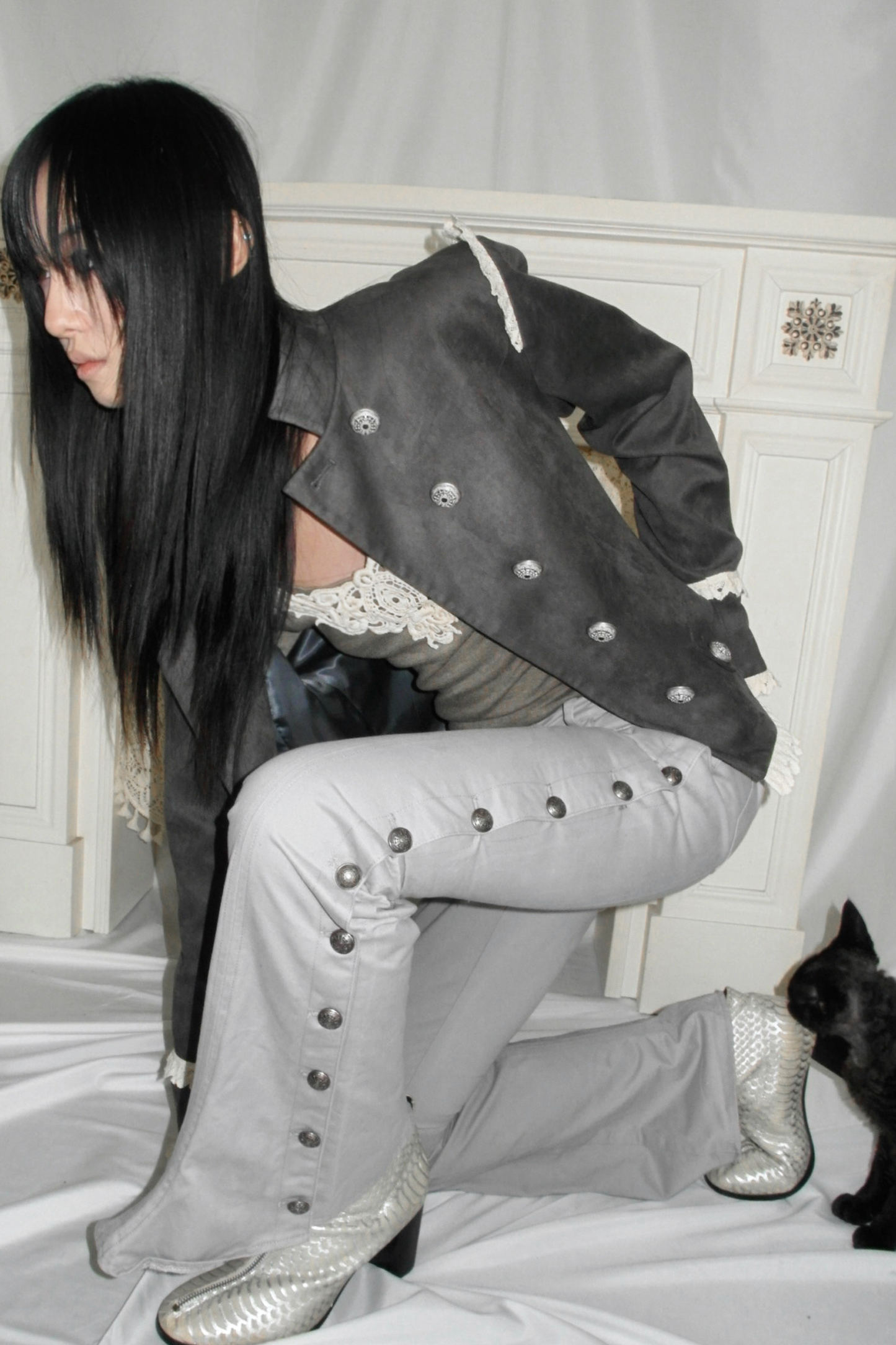 Medieval Suede Courtly Jacket Coat