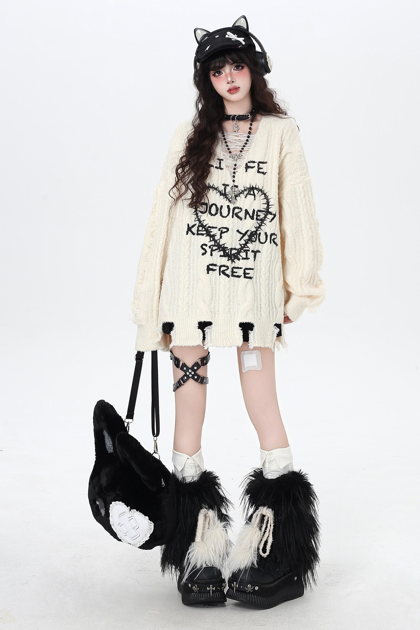 Dark Heart Loose Tops