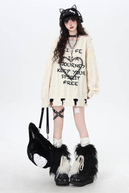 Dark Heart Loose Tops