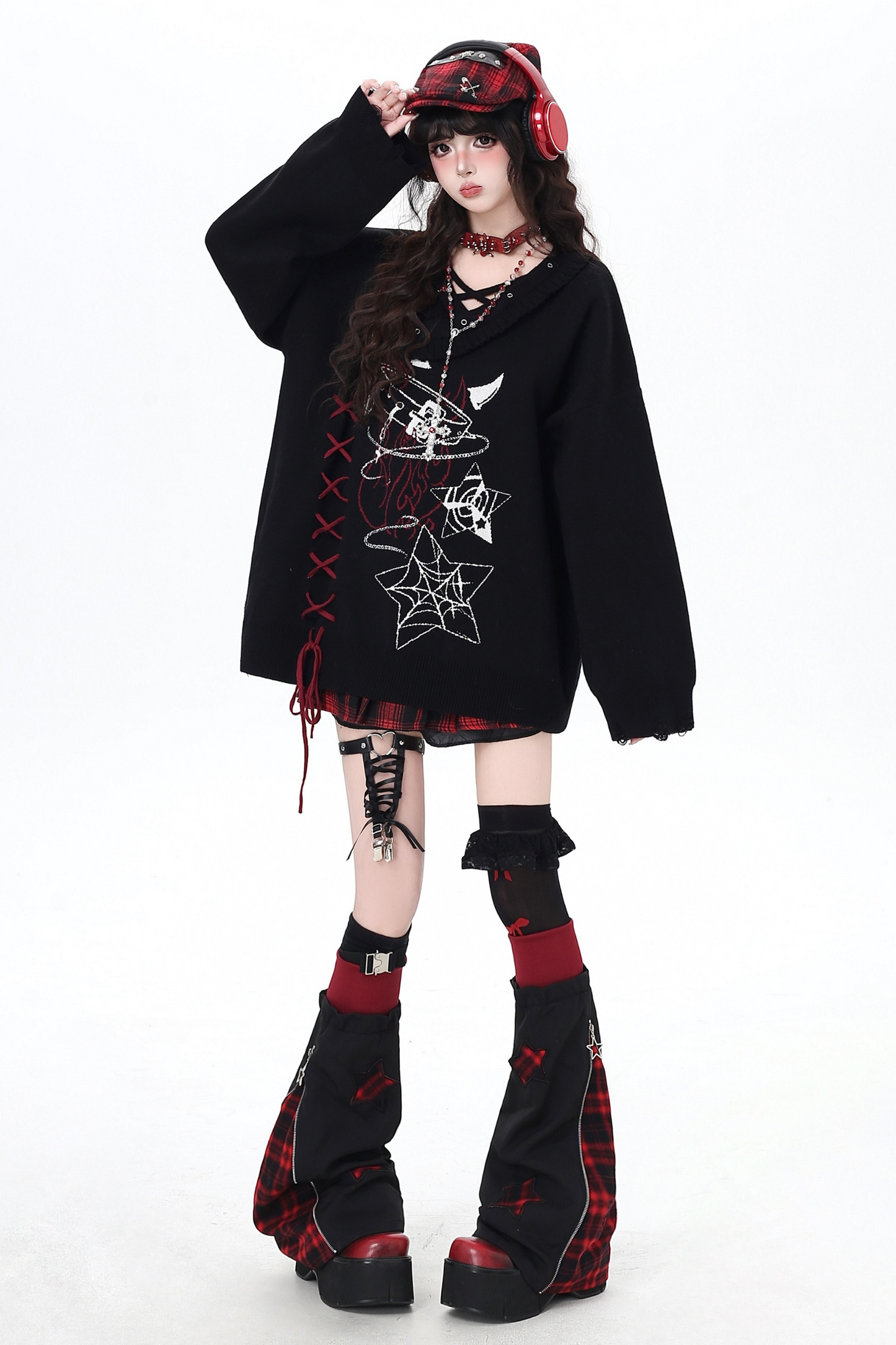 Gothic Subculture Cross Strap Top