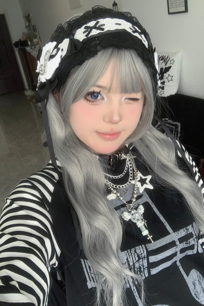 ゴシックレースリボンヘッドバンド