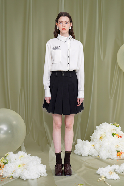 Swan genderless retro shirt