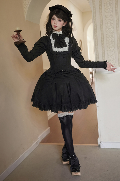 [Reservations] Classical Top + Curtain Skirt + Ribbon Collar + Hat