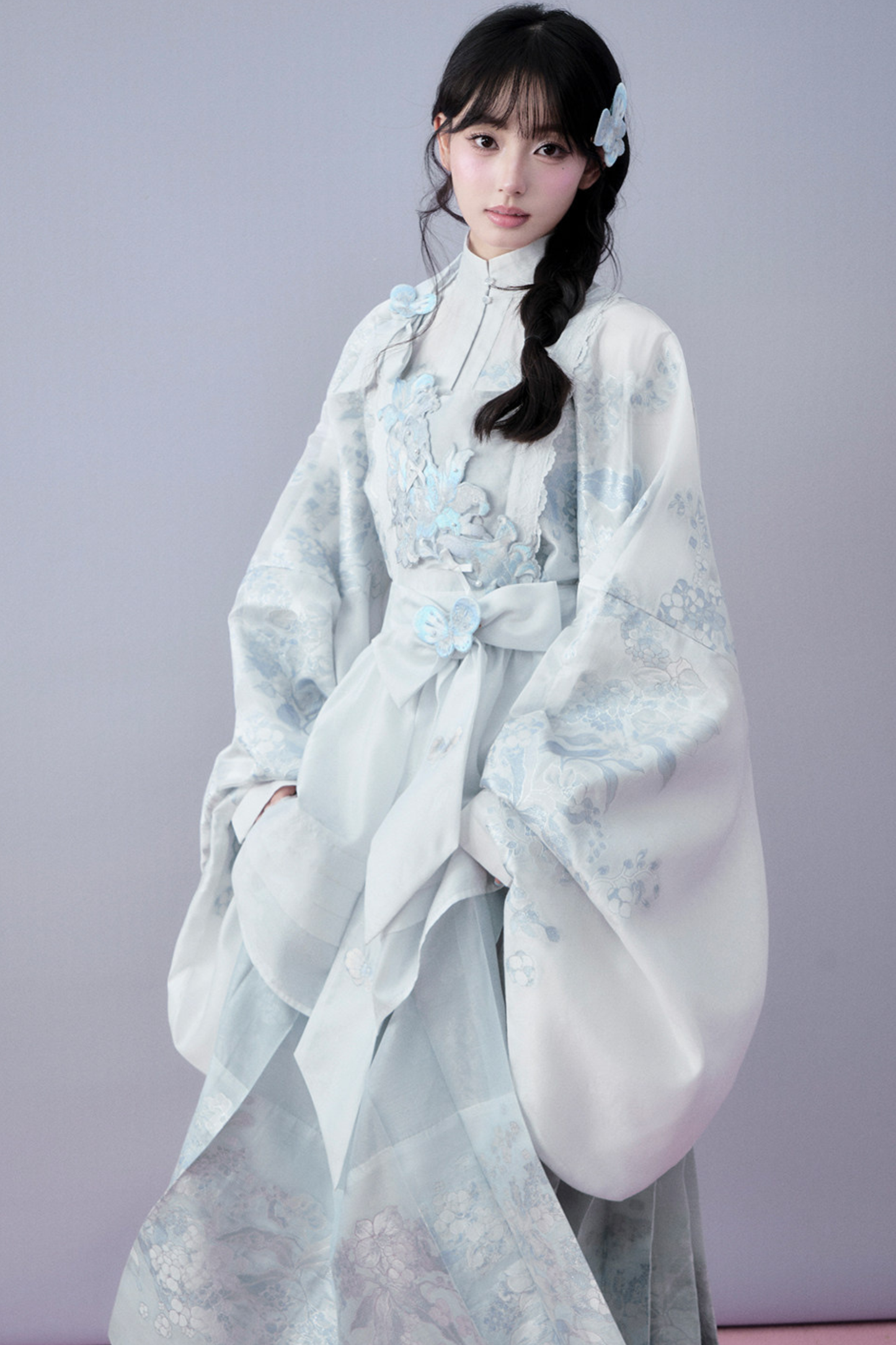 워터 미스트 퓨어 차이나 재킷 + 스커트 + 커버 스커트