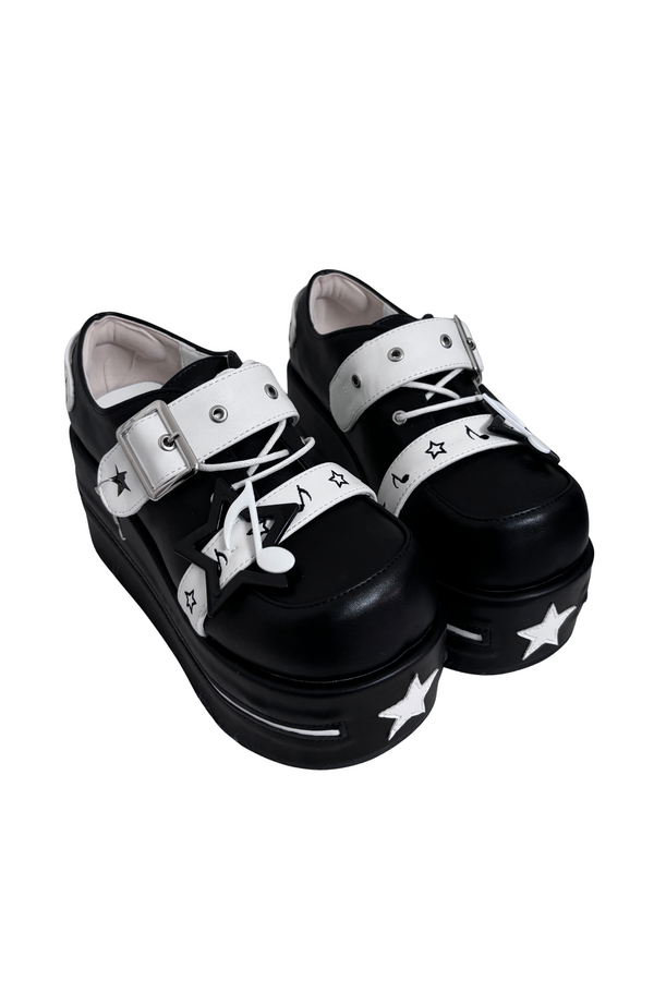 Star Melody Punk Strap Platform Shoes
