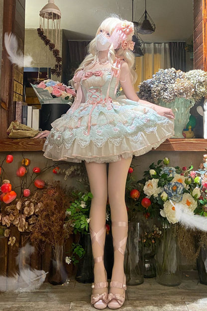 Flower Lolita Light Low Princess Dress