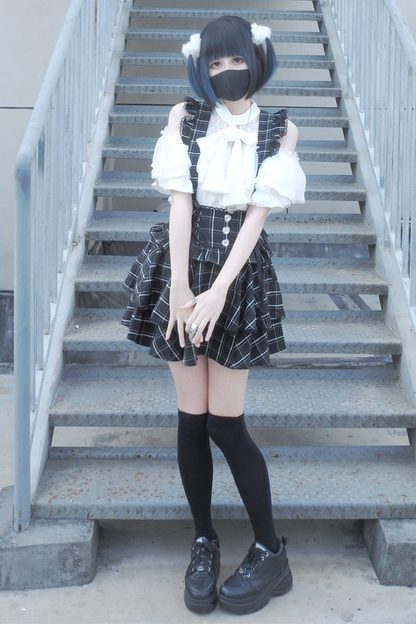 Misty Island Plaid Mini Skirt