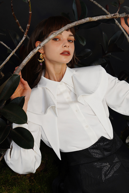 フレンチマントデザインレトロシャツ