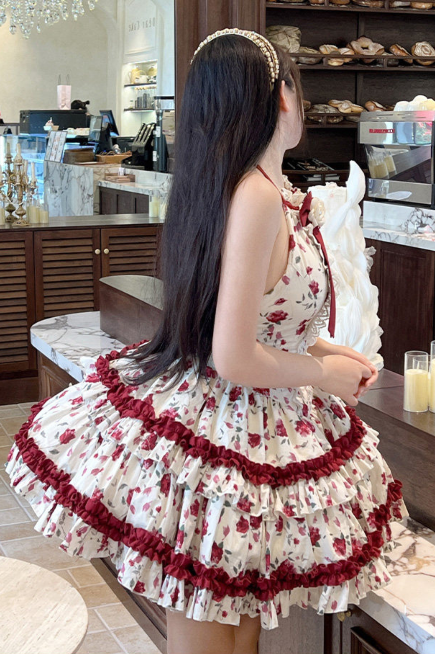 ロマンティックスイートロマンローズドレス+ヘアアクセサリー