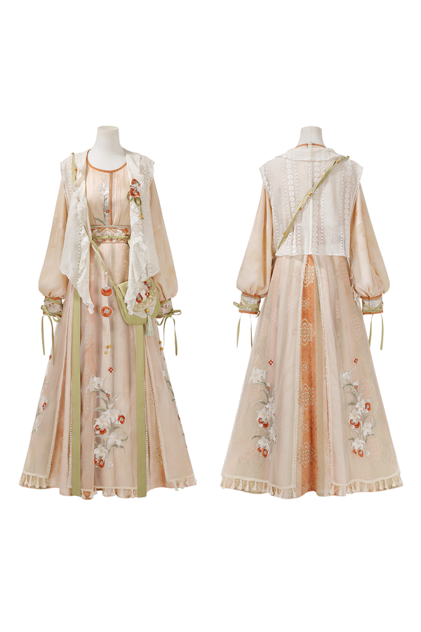 Neverland China Top + Vest + Skirt + Bag