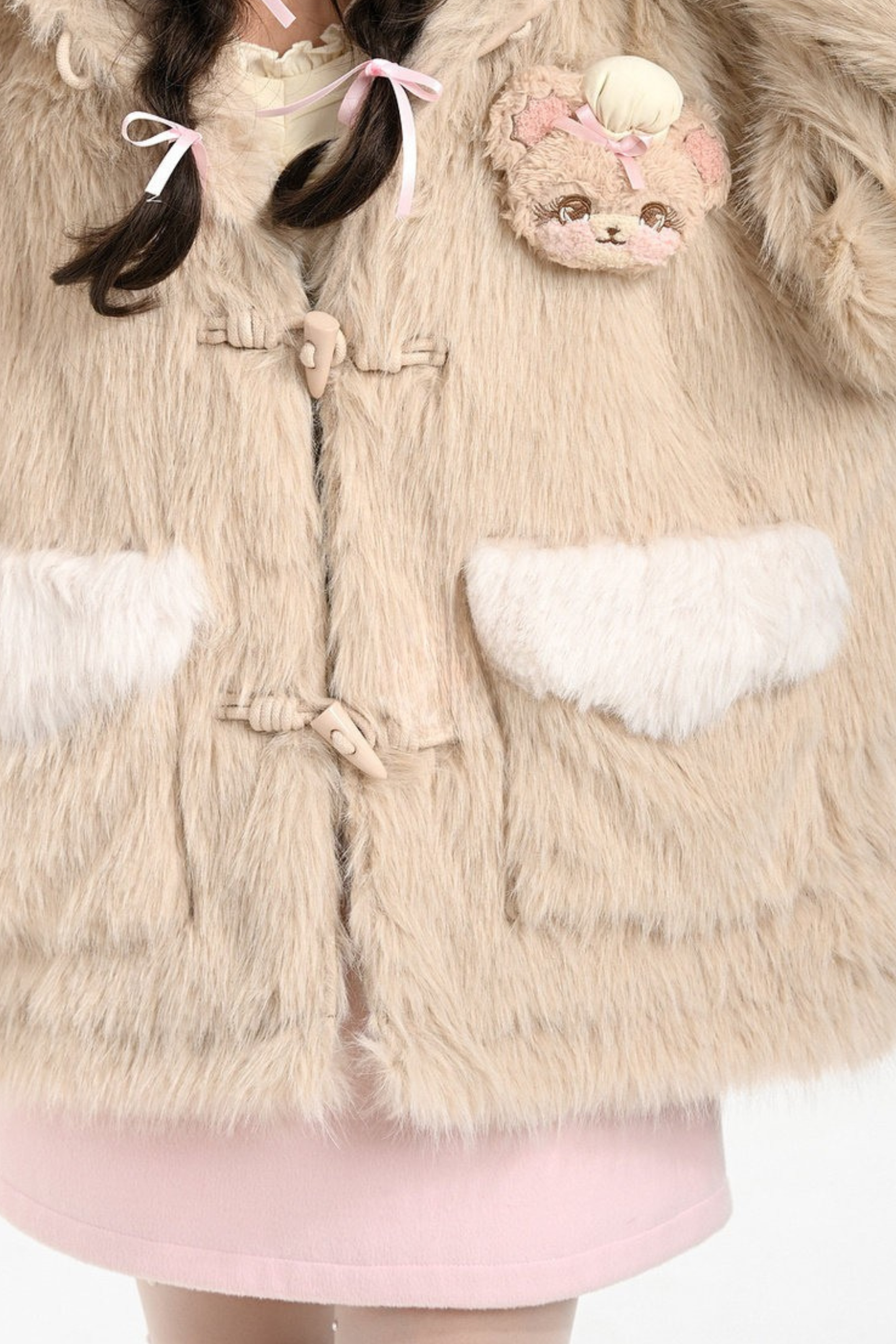 ベアフードファーコート