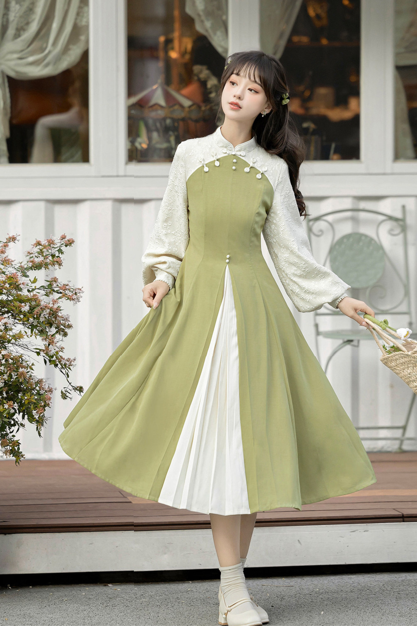 レトロチャイナドレス+ショール