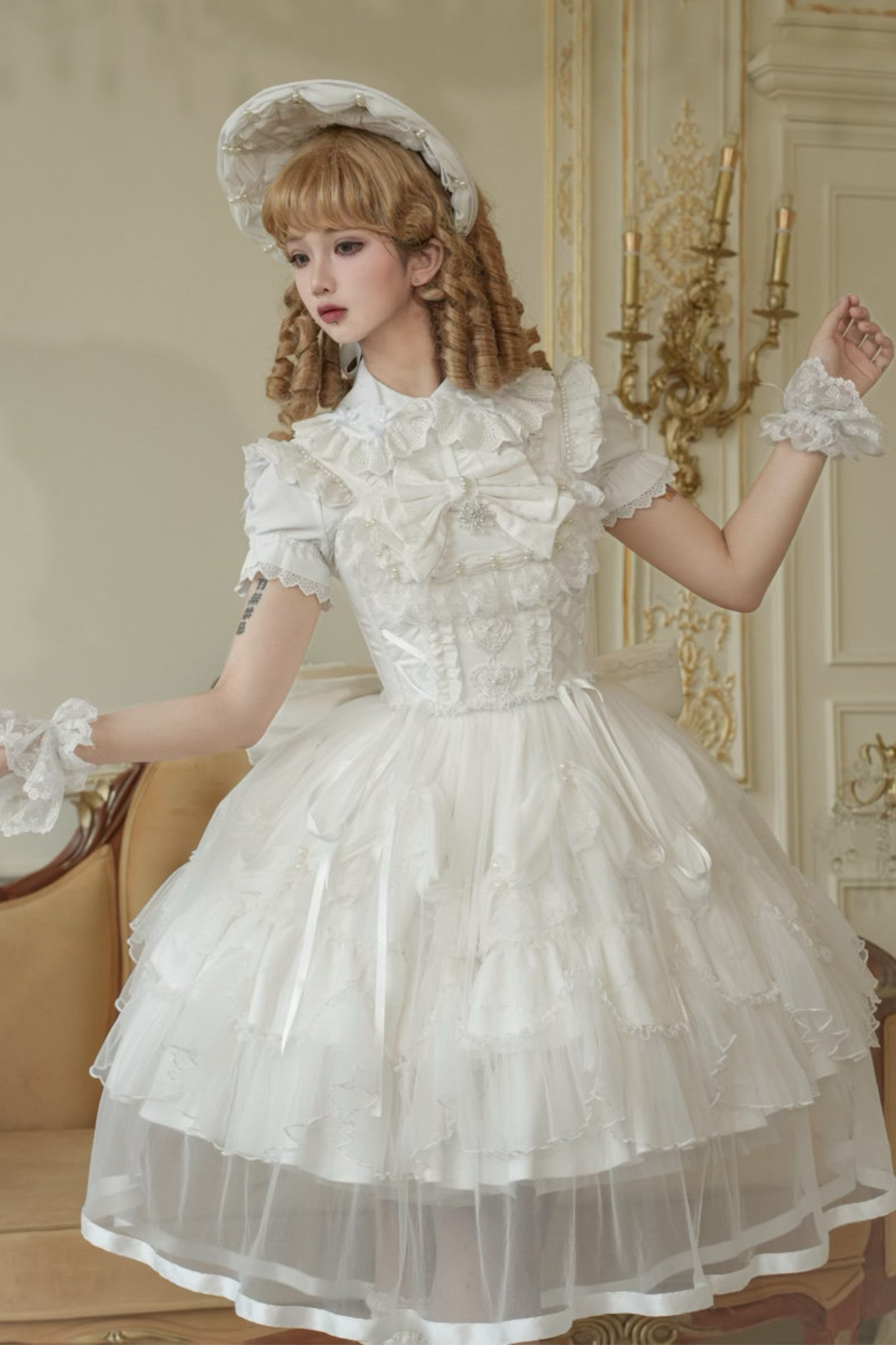 スイートフリルケーキロリータドレス