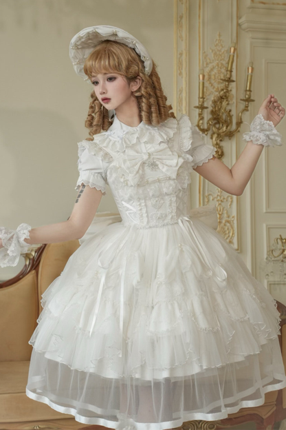 スイートフリルケーキロリータドレス