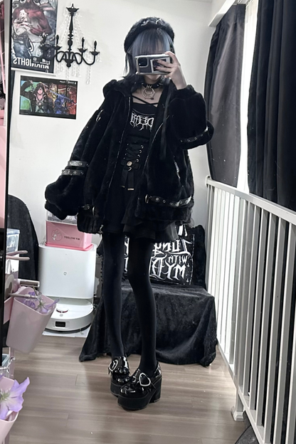 ナイトファー猫耳アウター