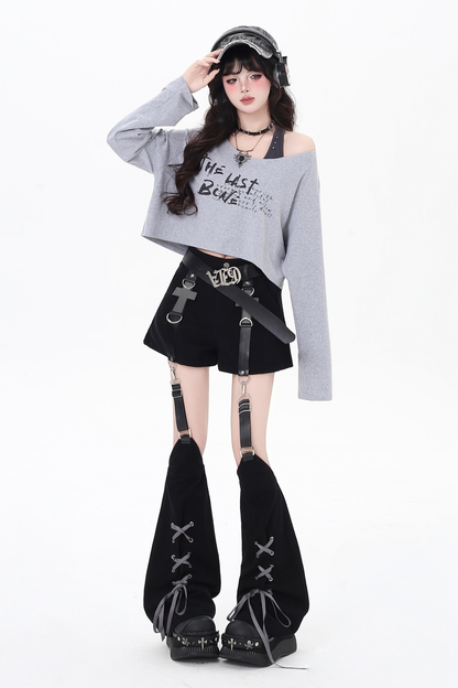 オフショルダークールツーピーストップス