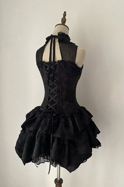 【12月26日予約締切】witch's conditionゴシックロリータジュエルリボンビスチェドレス＋フルセット