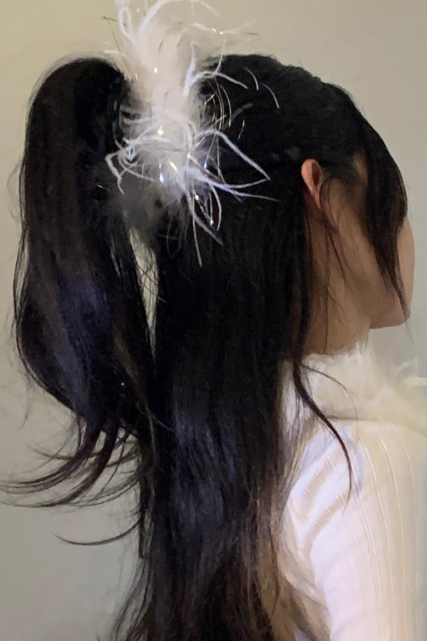 Sweet Love Pink Ribbon Earrings + Feather Hair Clips