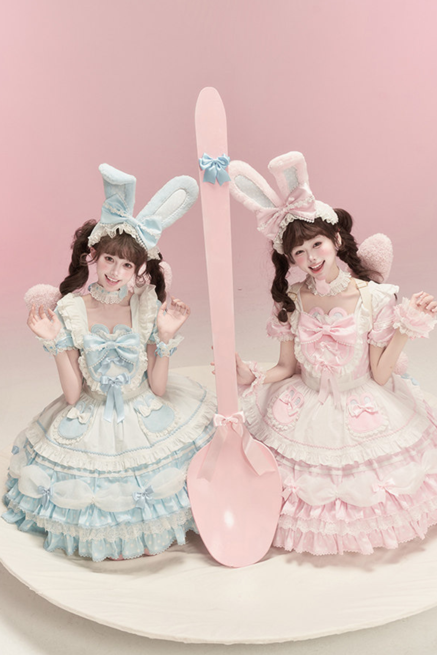 Lace Rabbit Ear Headband + Ribbon Necklace