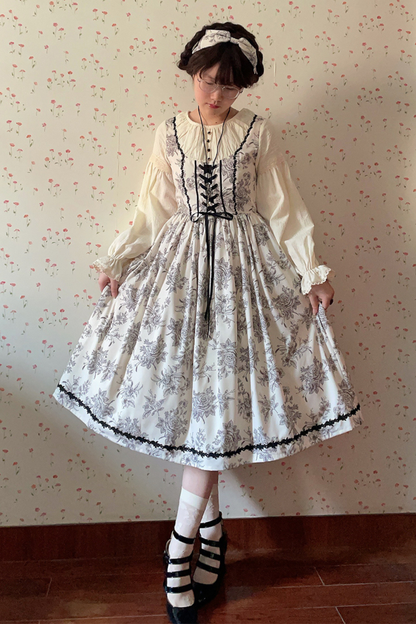 スケッチワイルドローズエレガントロリータドレス