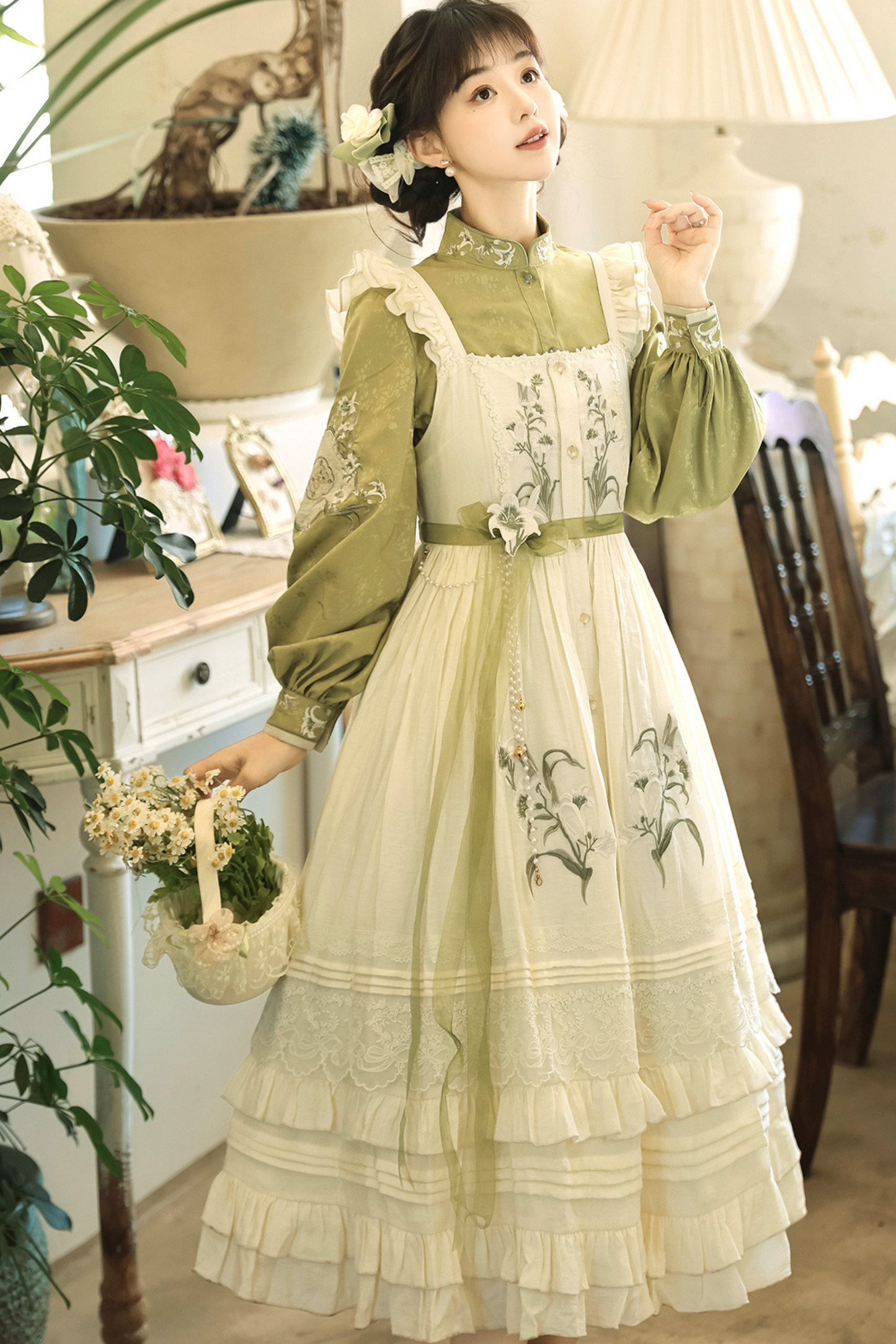 【予約商品】レトロチャイナエレガントロリータドレス+トップス