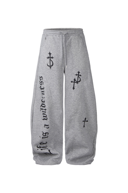 クロスルーズカジュアルスウェットパンツ