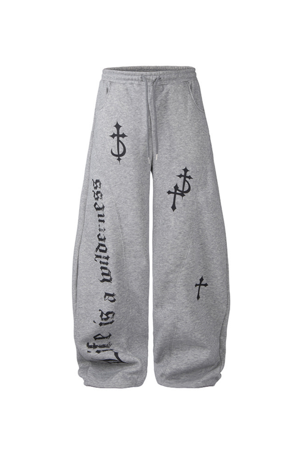 クロスルーズカジュアルスウェットパンツ