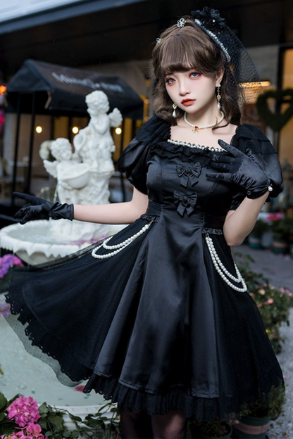 Mystery Chic Girly Ribbon Dress + Accessories