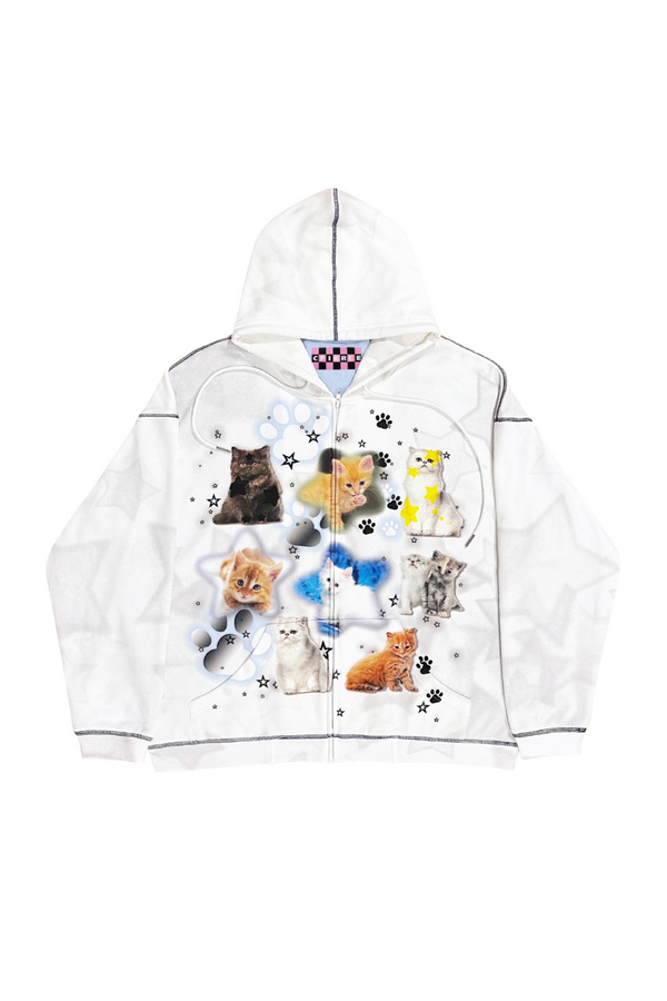 Colorful Cat Spray Art Sweatshirt