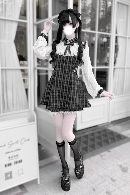 Tweed Süßes Kleid + Kurze Hose