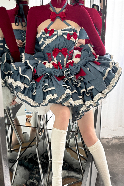 Cherry Rabbit Lolita Dress + Short Cardigan