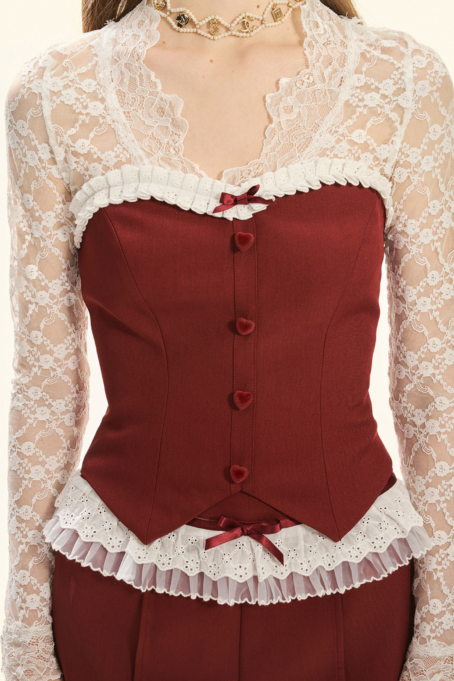 　ダークフレンチチューブトップス+ショートパンツ