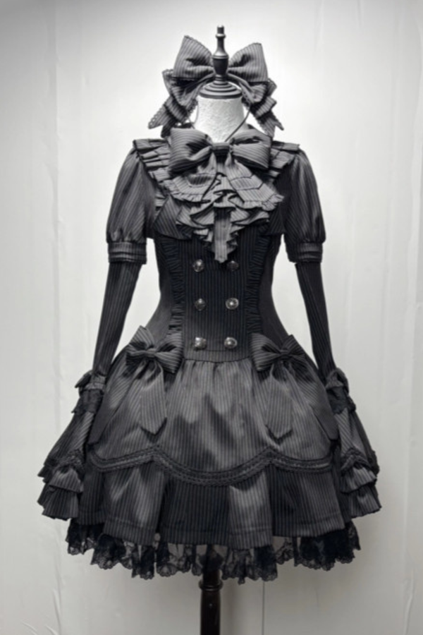 Dark Gothic Dress + Sleeves + Headband