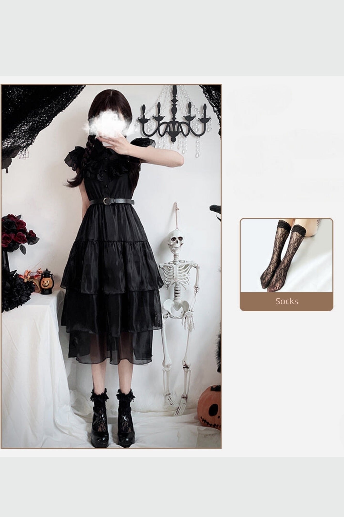 Gothic Addams Family Cosplay Dress