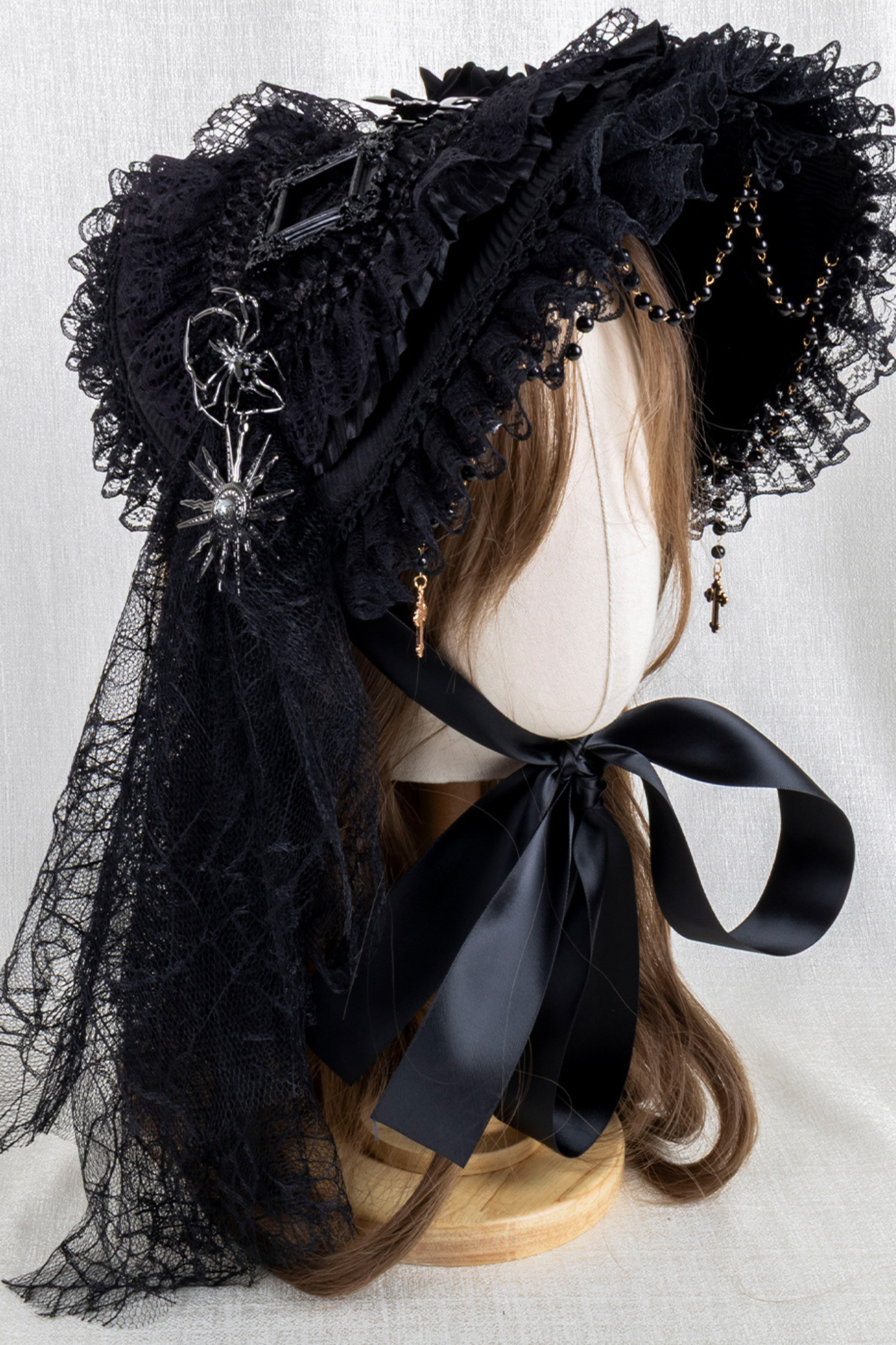 ゴシックエレガンクリップハット+ボンネット+フラットハット