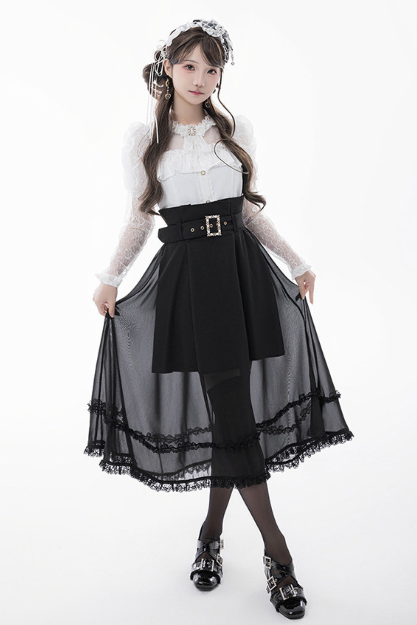 Moonlight High-Waist Skirt + Belt