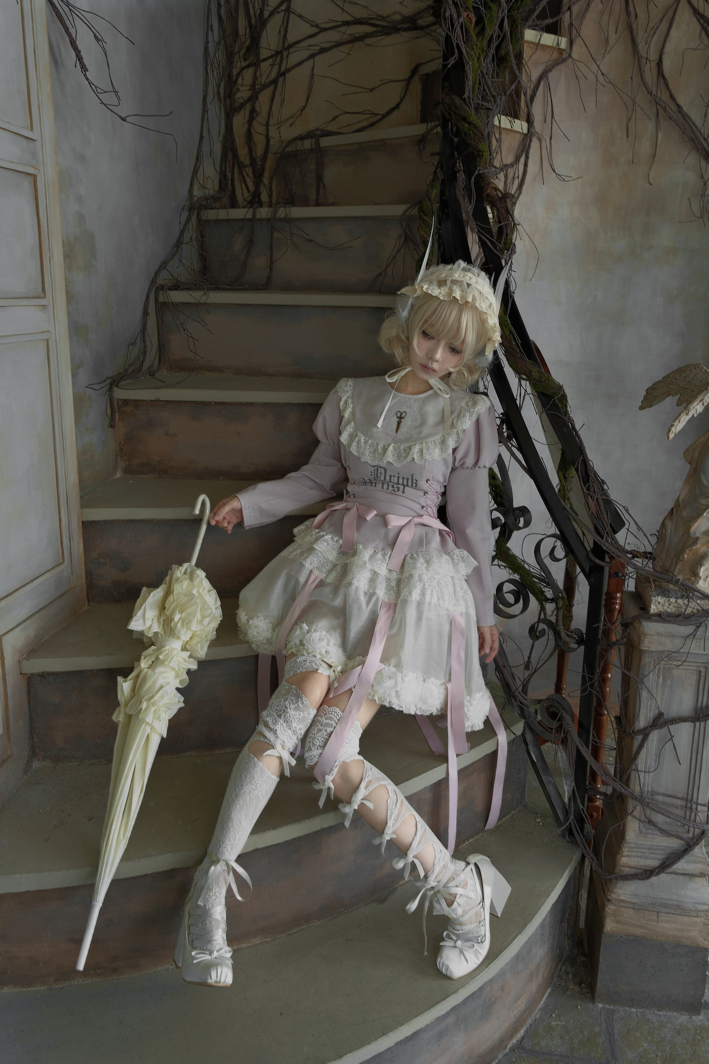 ドローストリングゴシックスイートトップス+ケーキスカート