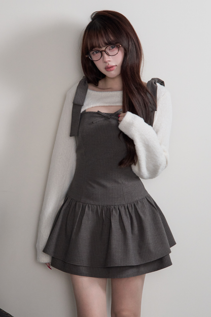 リボンサスペンダードレス+トップス